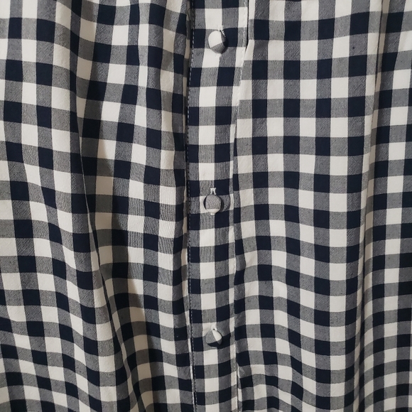 J. Crew Black and White Ruched Ruffled Maxi Sundress..SIZE:12T - Picture 6 of 15